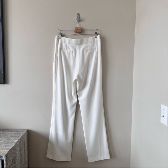 DEREK Lam 10 Crosby-Off White High Rise Stretch Crepe Long Trousers (Size:8) - Picture 2 of 11